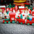 Decoración navideña, Mini trenes navideños de madera, Regalo navideño para niños